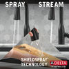 Llave para cocina monomando extensible con dispensador de jabón y tecnología ShieldSpray®