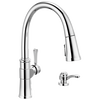Llave para cocina monomando extensible con dispensador de jabón y tecnología ShieldSpray®