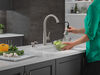 Llave para cocina monomando extensible con dispensador de jabón y tecnología ShieldSpray®