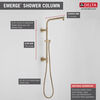 Columna de ducha redonda de 18" (producto recertificado)
