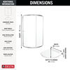 38x38 Corner Shower Base with Door Bundle - Framed Round