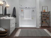 60x32 Alcove Shower Bundle with Trim and Drain - Left Drain