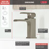 Llave para baño de diseño acanalado de un orificio 1L (producto recertificado)