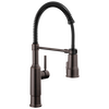 Llave para cocina extensible de una manija con tubo de salida con muelle