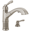 Llave extensible para cocina de una manija con dispensador de jabón