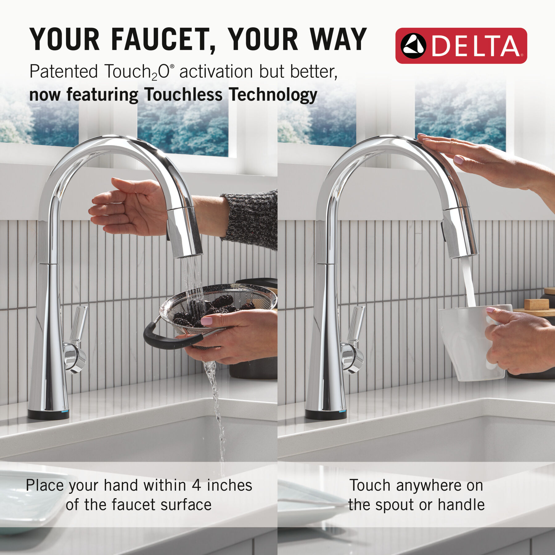 Touch<sub>2</sub>O® Technology Kitchen Faucet with Touchless Technology, image 10