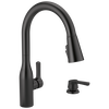 Llave para cocina monomando extensible con dispensador de jabón y tecnología ShieldSpray®