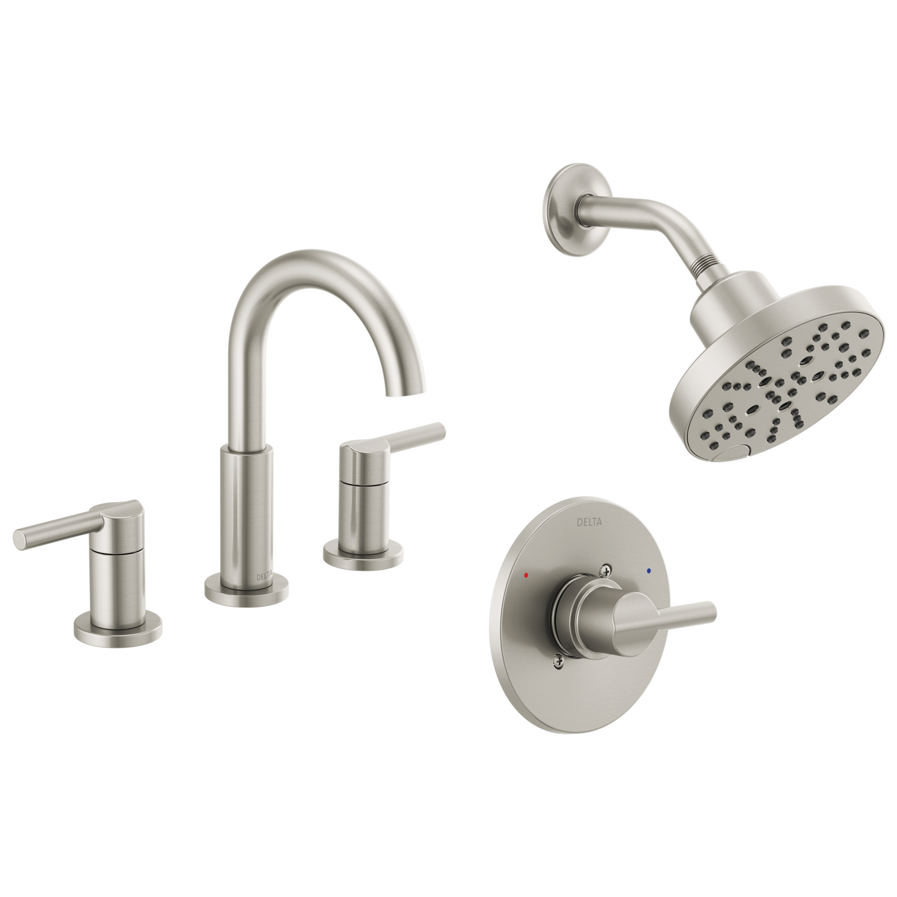 Widespread Lavatory Faucet with Shower Trim Bundle - 14 Series