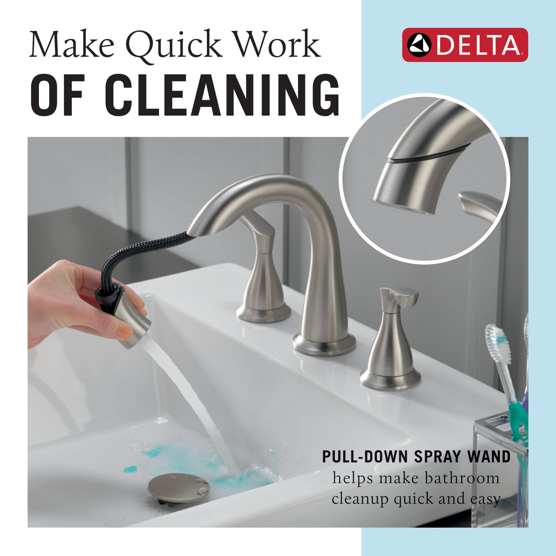 Llave para baño extensible independiente de dos manijas, imagen 2