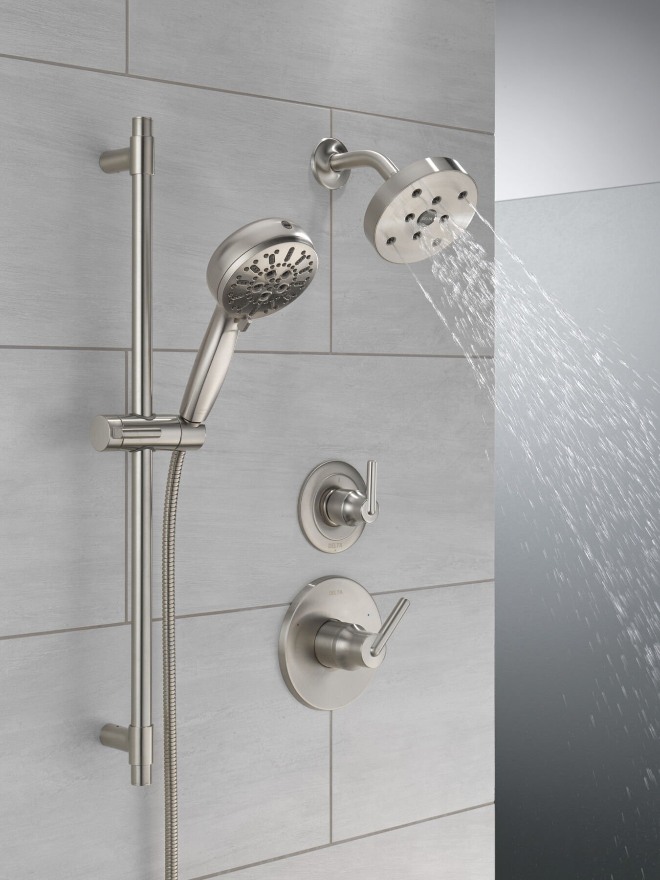 7-Setting Slide Bar Hand Shower with Cleaning Spray, image 7