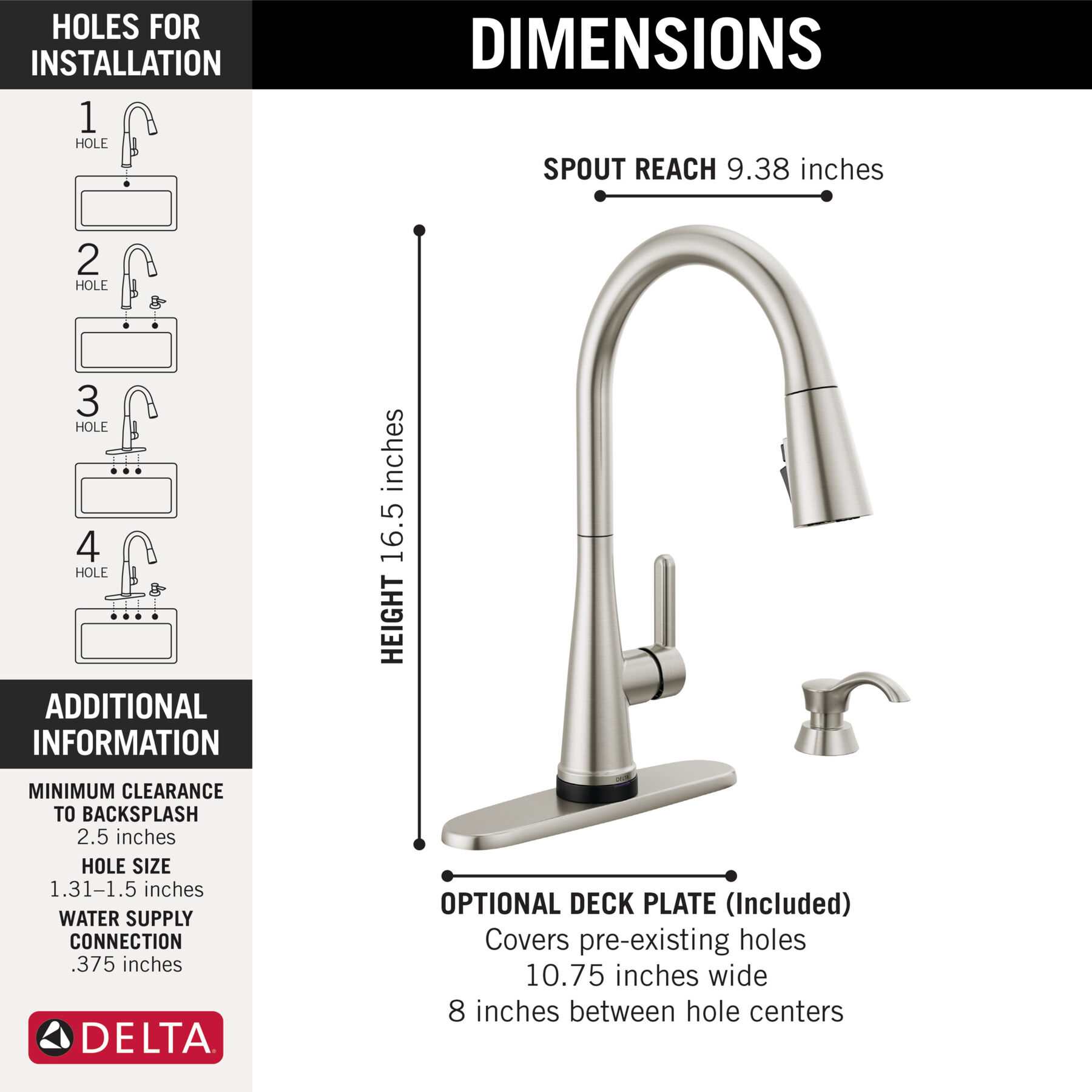 Single Handle Pull-Down Touch<sub>2</sub>O® Technology Kitchen Faucet with Touchless Technology and Soap Dispenser, image 3