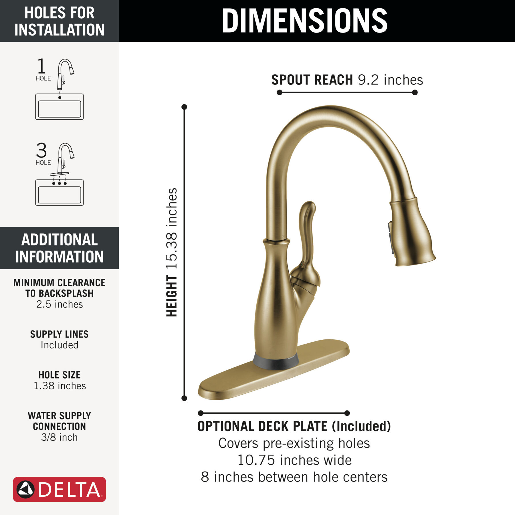 Single Handle Pull-Down Kitchen Faucet with Touch<sub>2</sub>O® Technology Technology, image 3