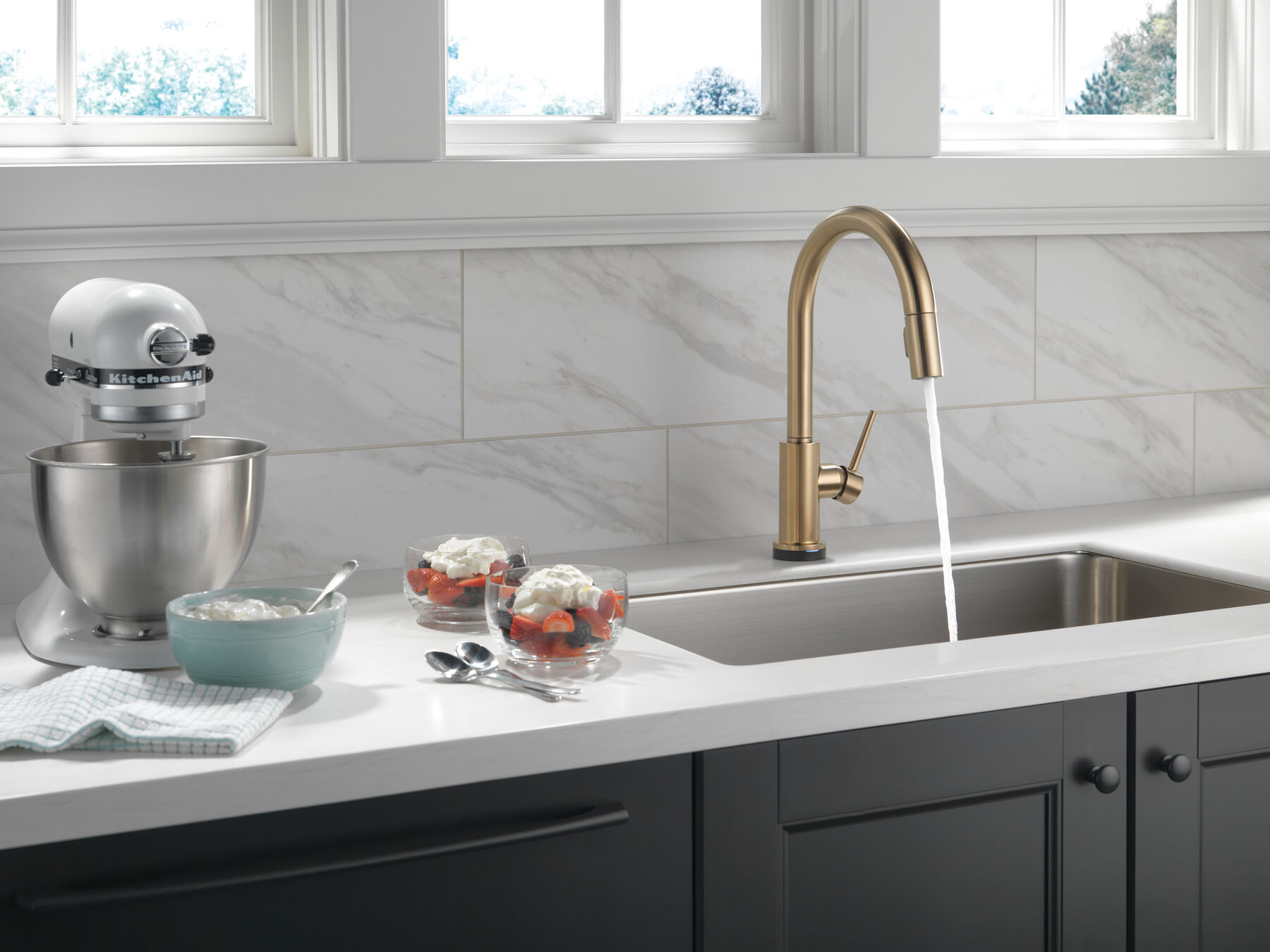 Llave para cocina monomando extensible con tecnología Touch<sub>2</sub>O®, imagen 13