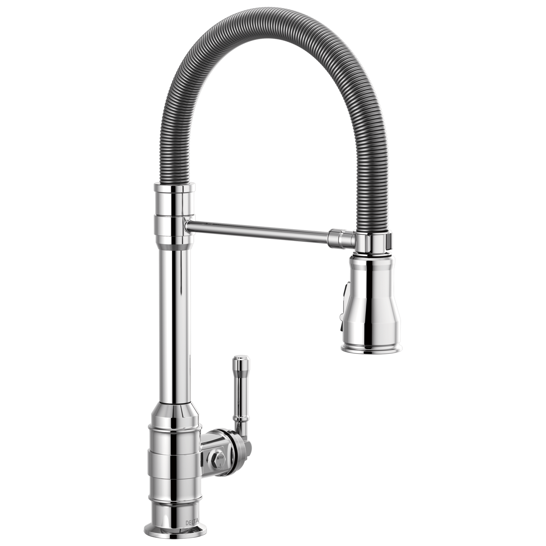 Llave monomando deslizable para cocina con salida con resorte