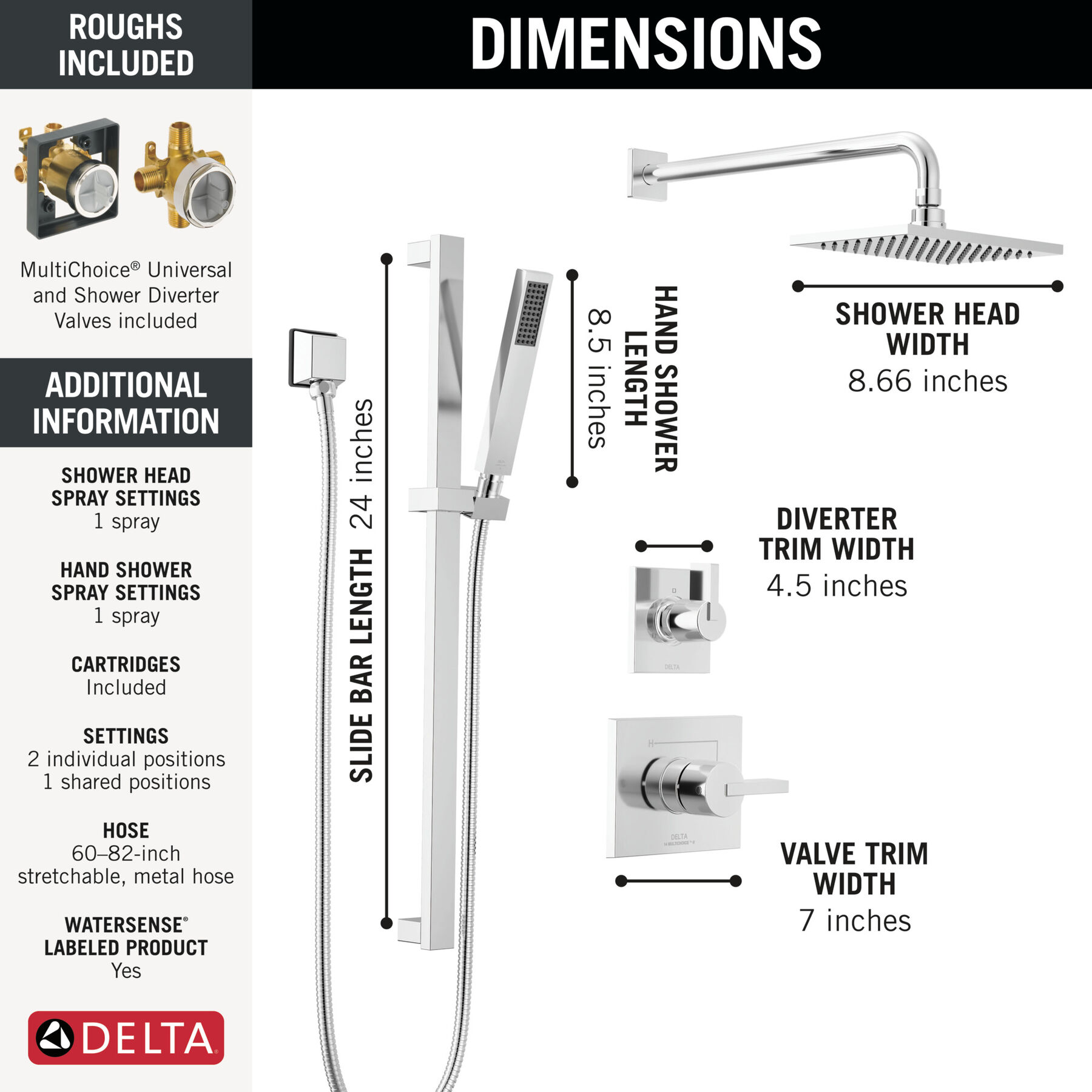 3-Function Custom Shower Bundle, image 1