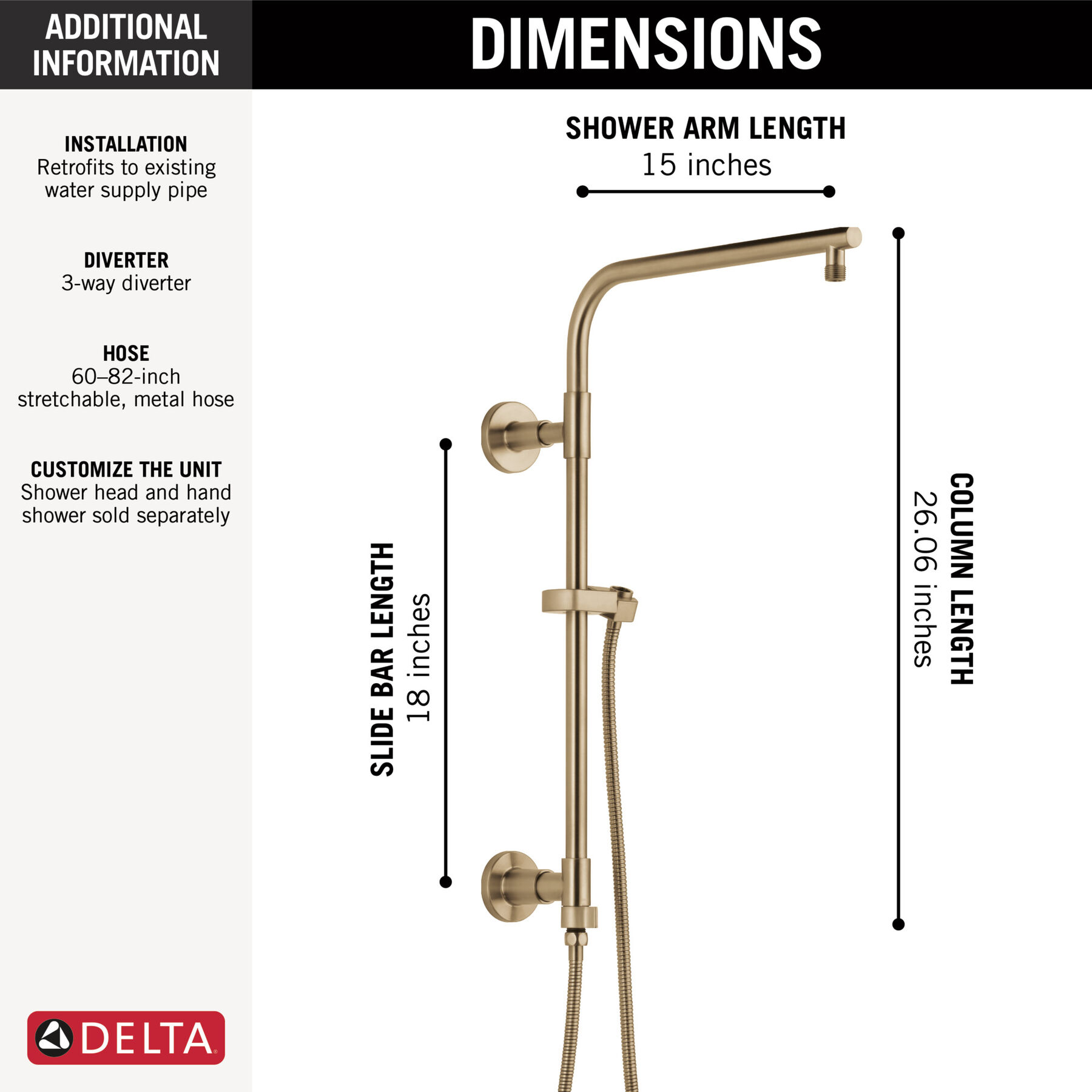 Emerge® 18" Round Shower Column (Recertified), image 1
