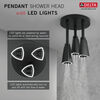 Regadera tipo lluvia colgante H<sub>2</sub>Okinetic® con luz de LED