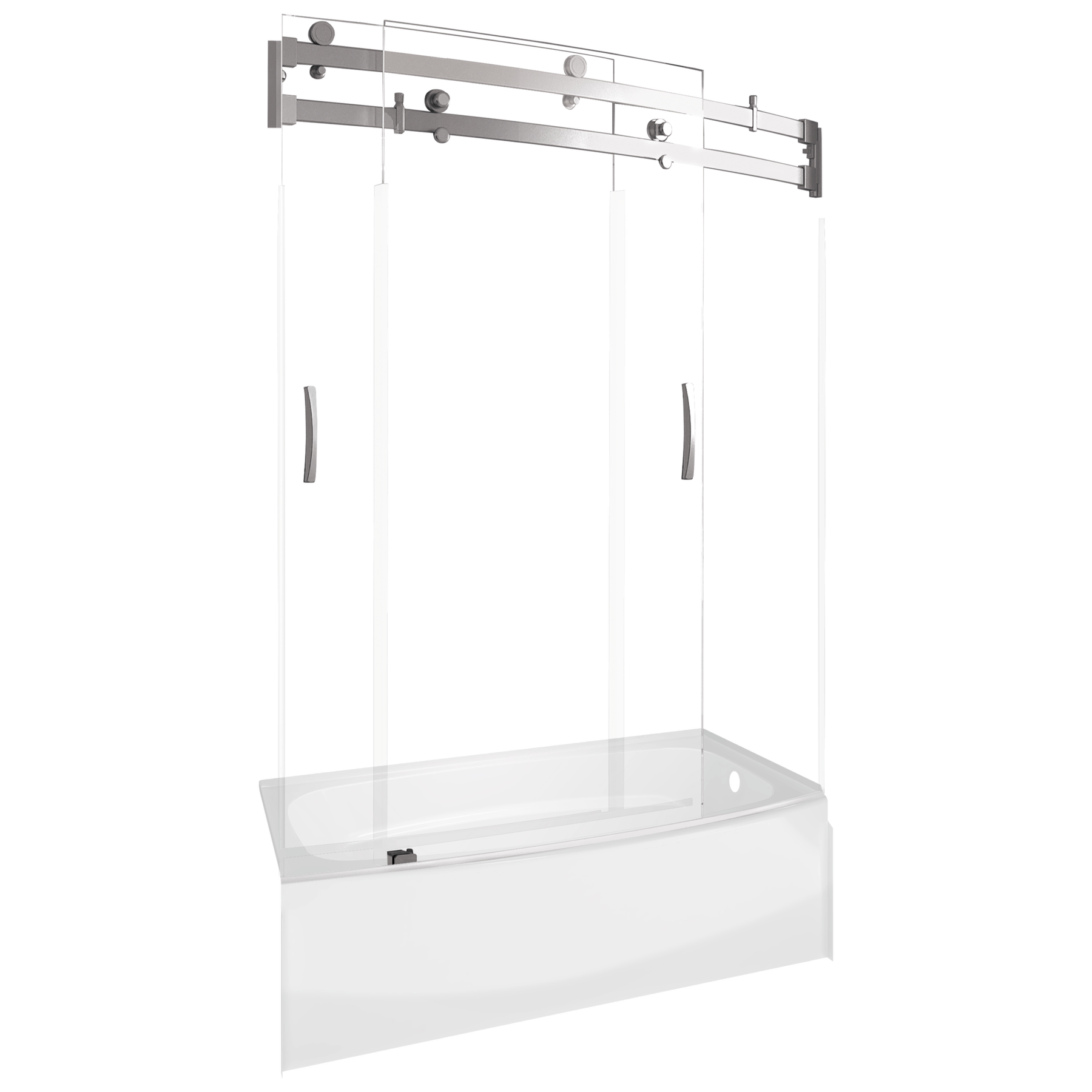 Puerta para ducha y bañera curva de 60" x 30", imagen 4