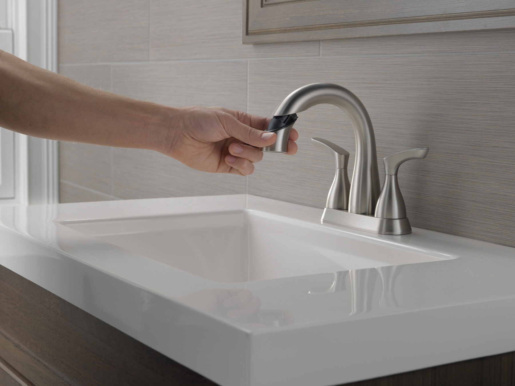 Llave para baño extensible de combinación de dos manijas, imagen 6