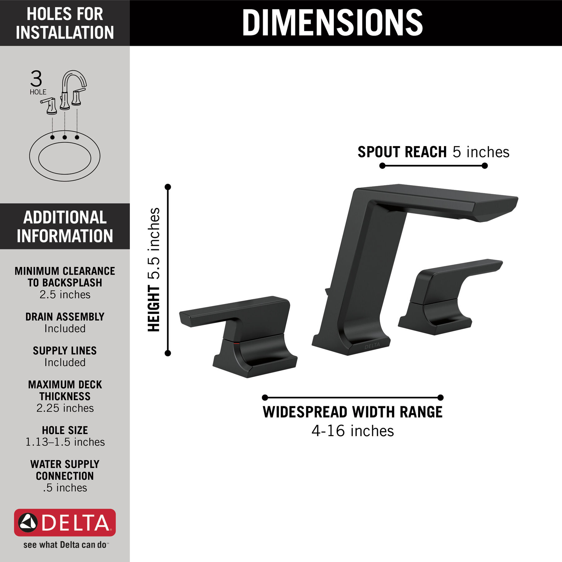 Llave para baño de extensión con dos manijas, imagen 2