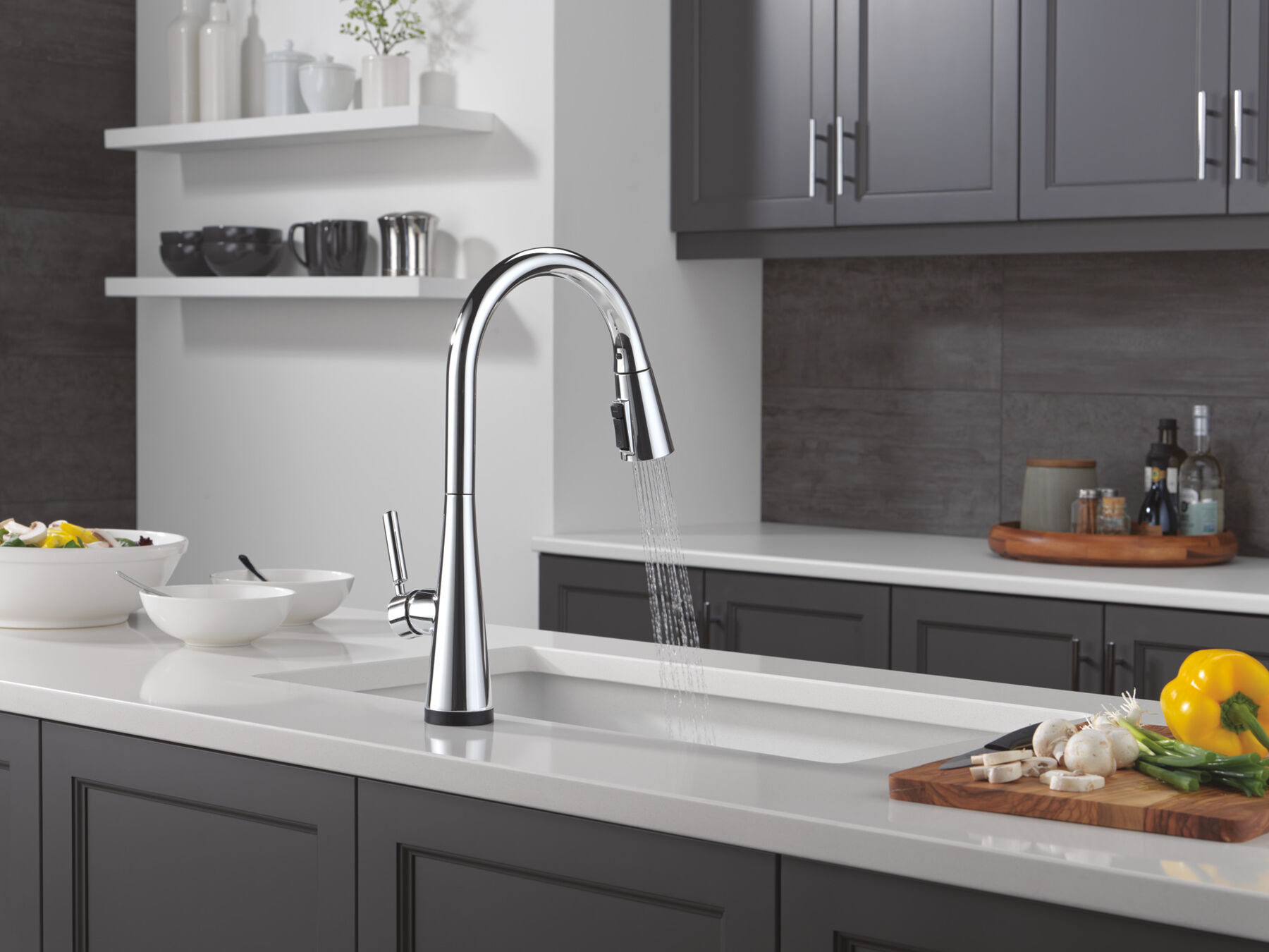 Single Handle Kitchen Pull-Down Faucet with Touch2O Technology, image 14