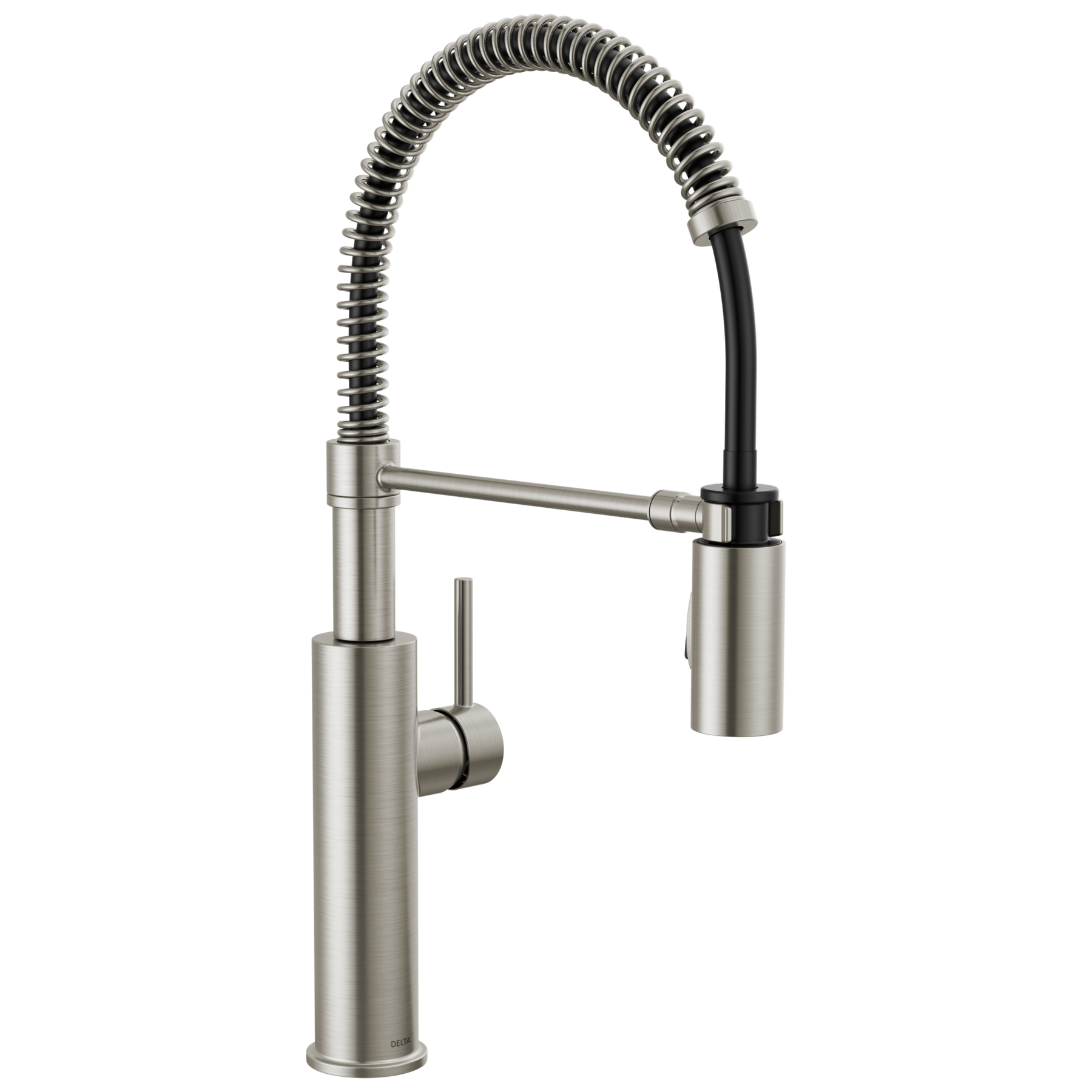 Llave para cocina extensible de una manija con tubo de salida con muelle