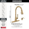 Single Handle Kitchen Pull-Down Faucet w/ Soap Dispenser