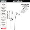 Adjustable Raincan Shower Head with Hand Shower