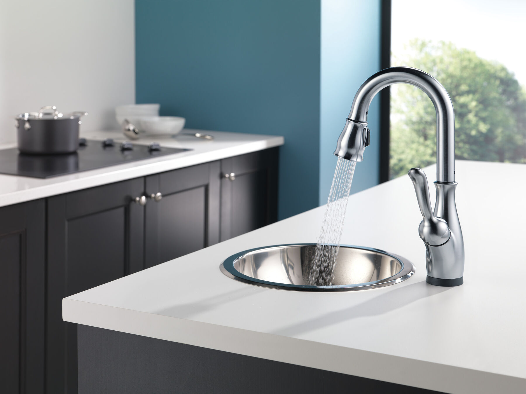 Llave para barra/encimera monomando extensible con tecnología Touch<sub>2</sub>O®, imagen 1