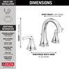 Llave de dos manijas para baño para lavabo de 8"