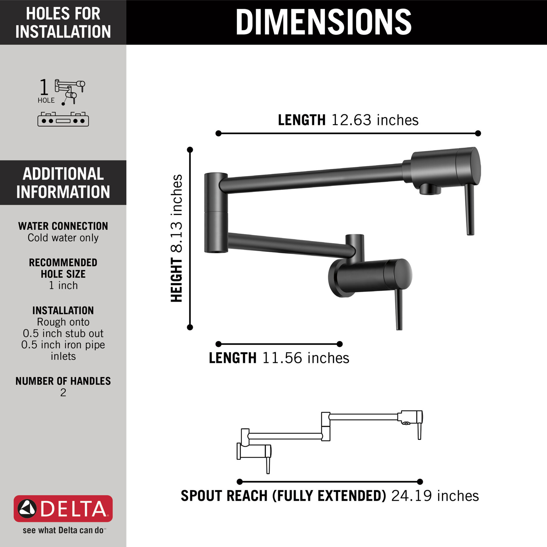 Llave para llenar ollas estilo contemporáneo (producto recertificado), imagen 1