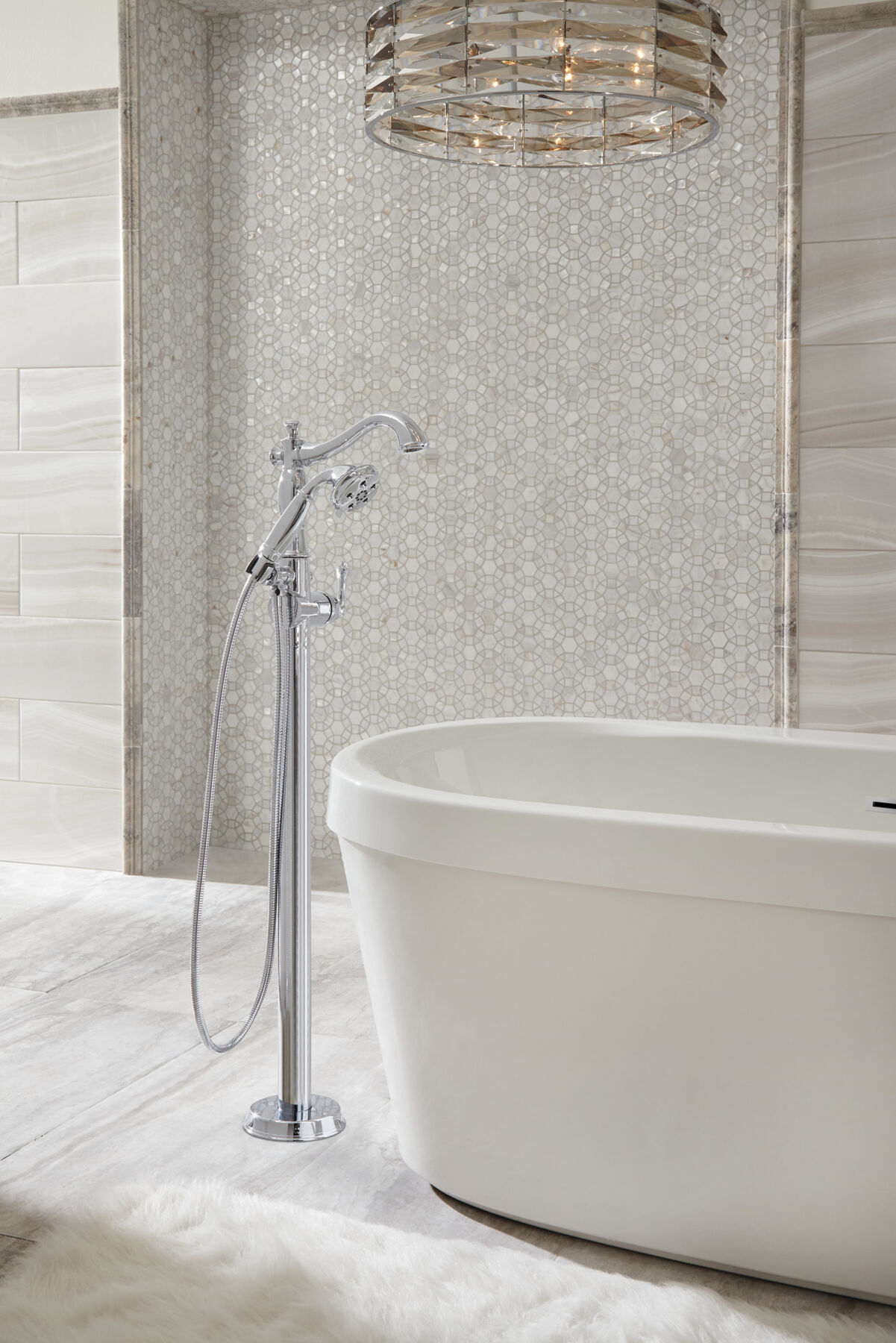 Bañera independiente de 60" x 32" con protección contra desechos y desbordes integrada, imagen 17