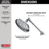 Cabezal de ducha tipo campana con brazo extensible ajustable