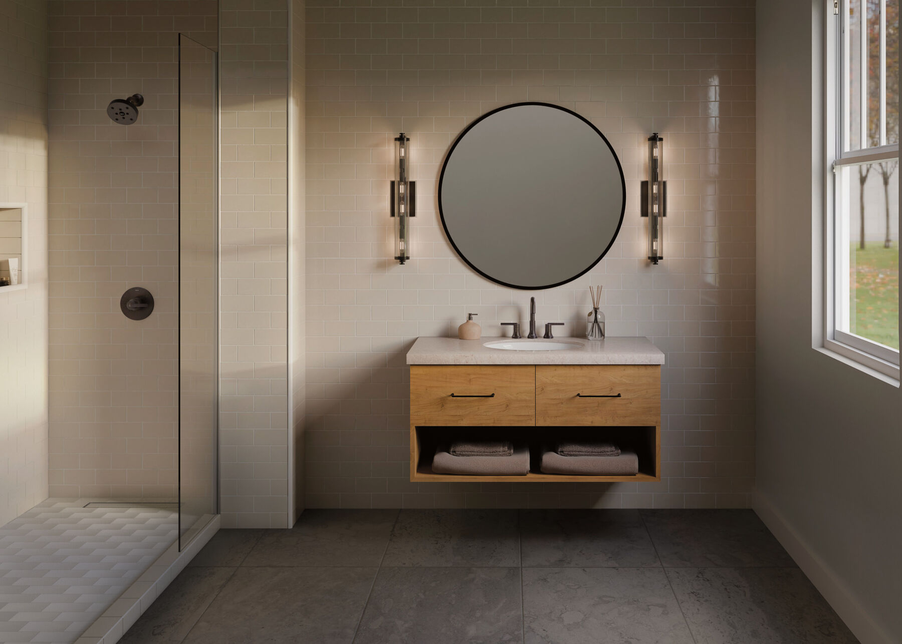 Widespread Lavatory Faucet with Shower Trim and Rough Bundle - 14 Series, image 4