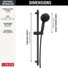 7-Setting Slide Bar Hand Shower with Cleaning Spray (Recertified)