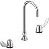 Two Handle Widespread Lavatory Faucet with Gooseneck Spout - Less Pop-Up