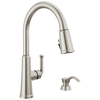 Llave para cocina monomando extensible con dispensador de jabón y tecnología ShieldSpray®