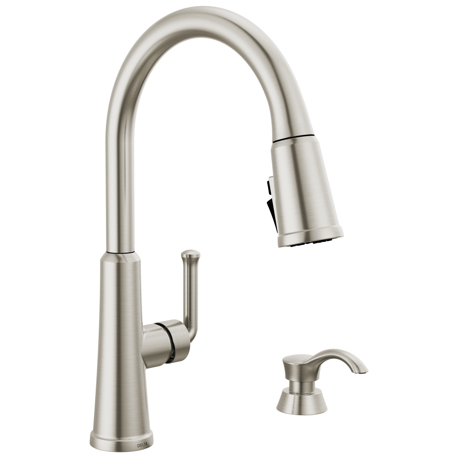 Llave para cocina monomando extensible con dispensador de jabón y tecnología ShieldSpray®