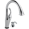 Llave para cocina monomando extensible con tecnología Touch<sub>2</sub>O® y dispensador de jabón