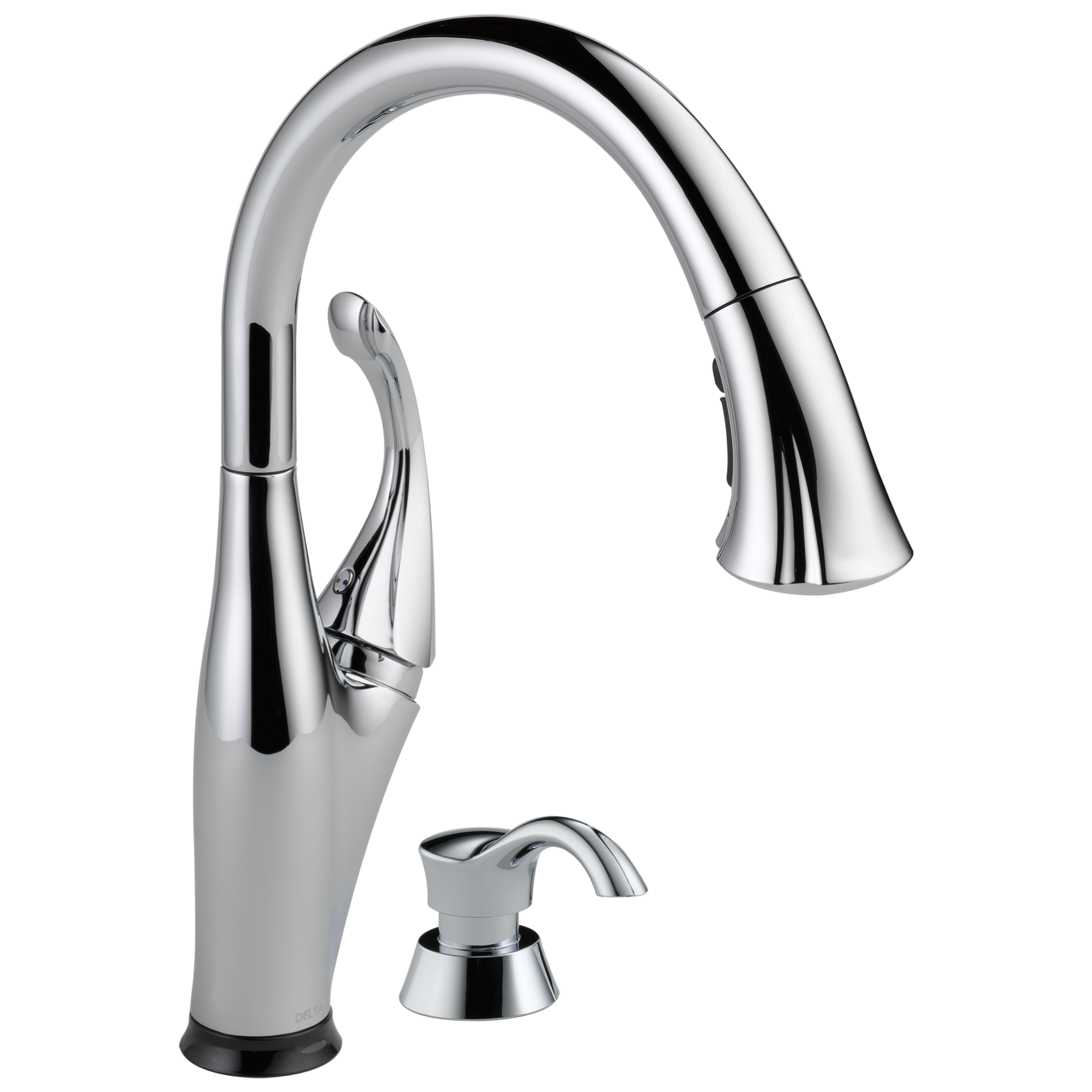 Llave para cocina monomando extensible con tecnología Touch<sub>2</sub>O® y dispensador de jabón