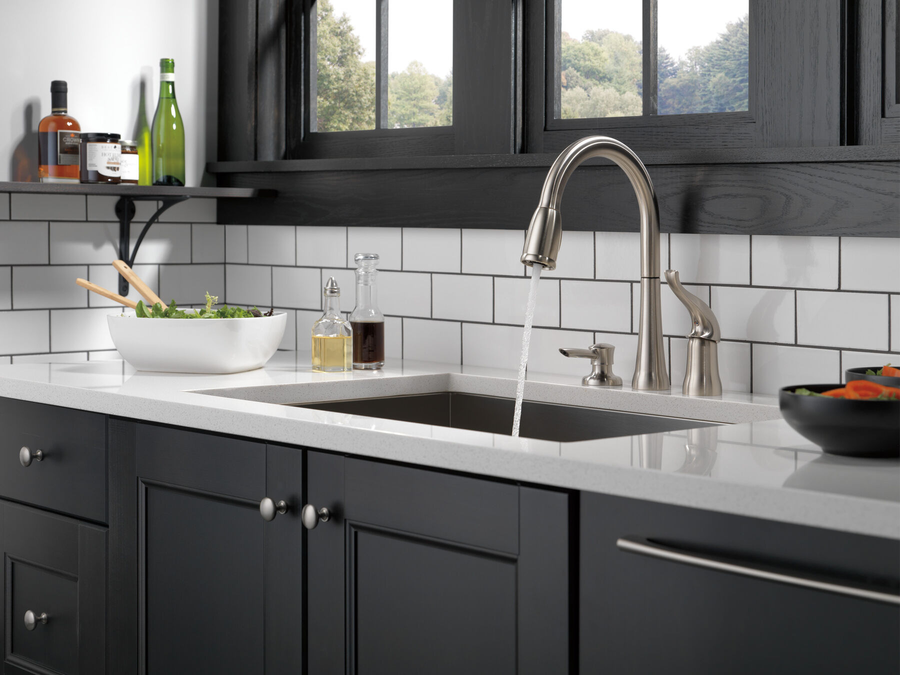 Llave para cocina monomando extensible con dispensador de jabón, imagen 5