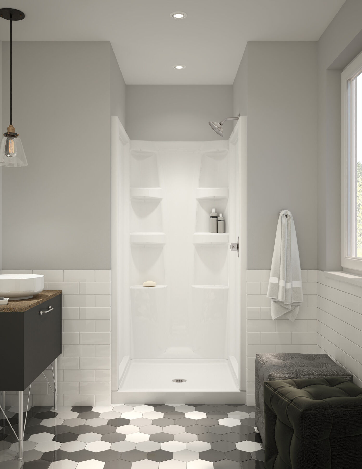Cerramiento para ducha ProCrylic de 36" Cerramiento de ducha, imagen 2