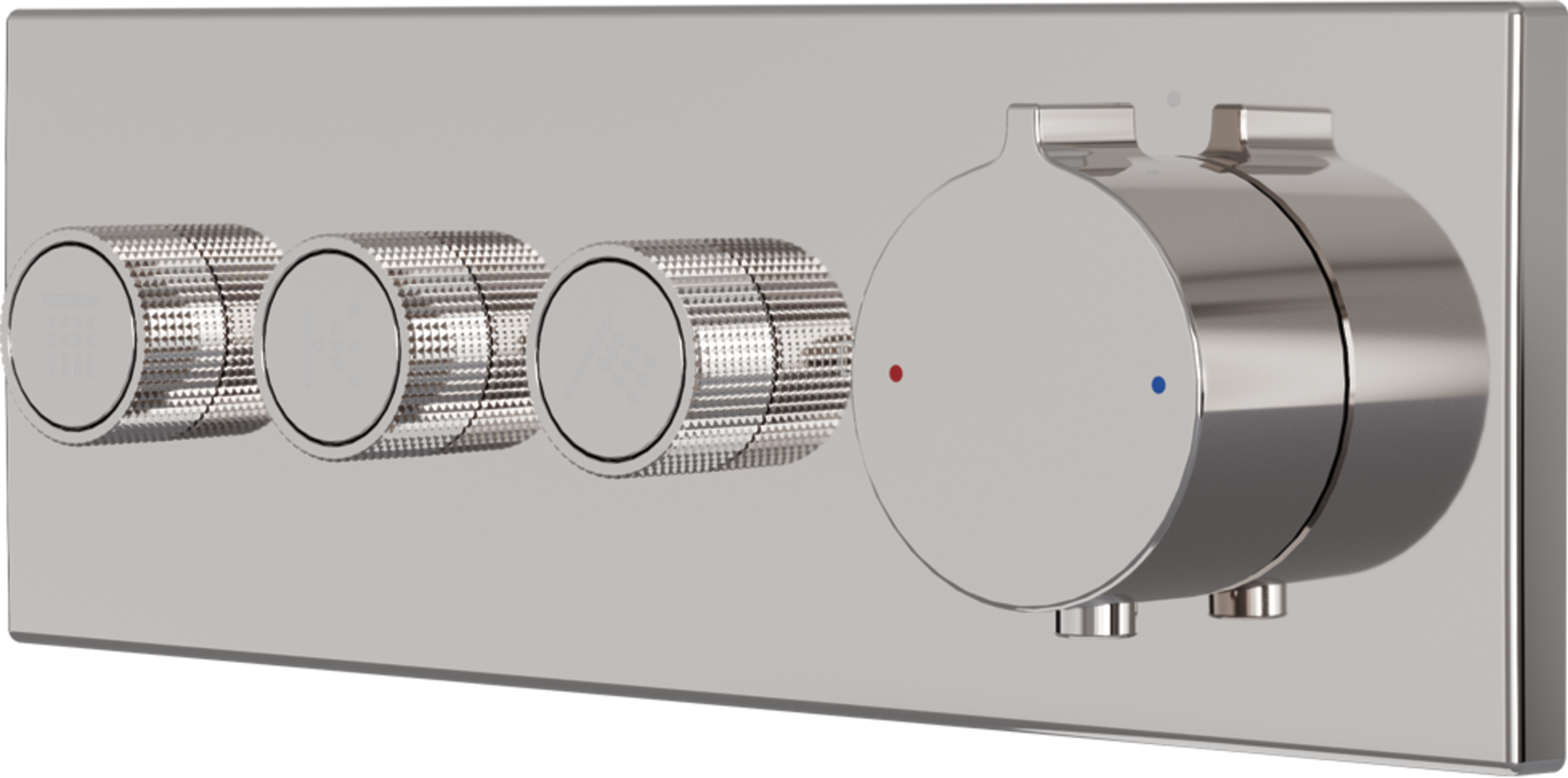 High Flow Push Button Themrostatic Trim 3 Outlet, image 2