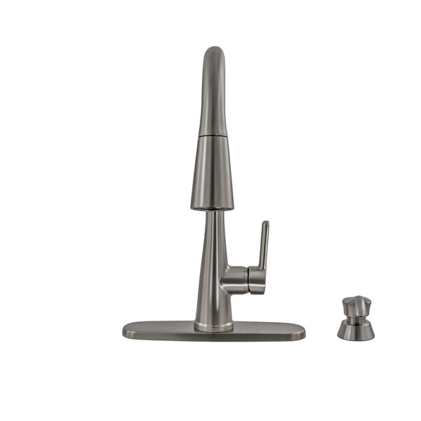 Llave para cocina monomando extensible con dispensador de jabón y tecnología ShieldSpray®