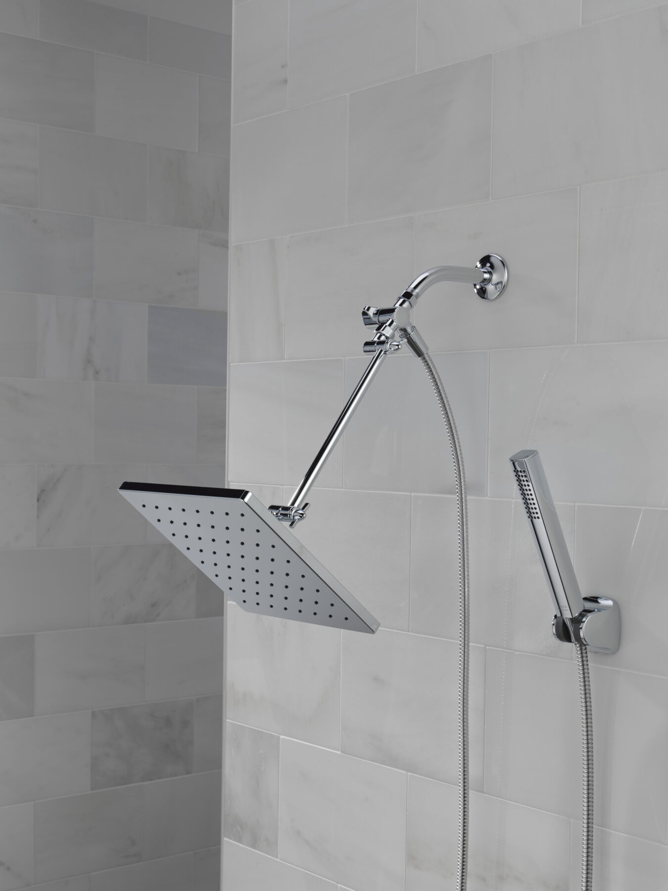 10 inch Raincan Shower Head & Hand Held Combo with Adjustable Extension Arm, image 3