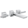 Accesorio para llave para baño de dos manijas de montaje en pared