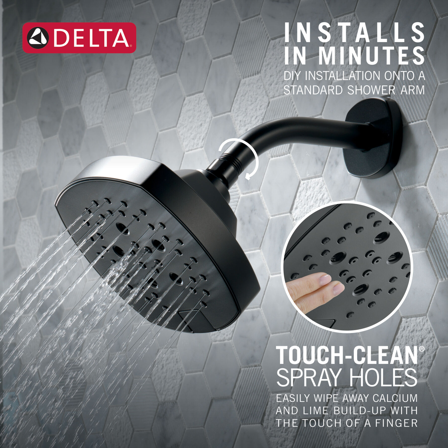 Cabezal de ducha de 5 ajustes H2O de 1.75 GPM (producto recertificado), imagen 4