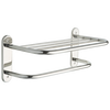 18" Metal Towel Shelf with One Bar, Exposed Mounting