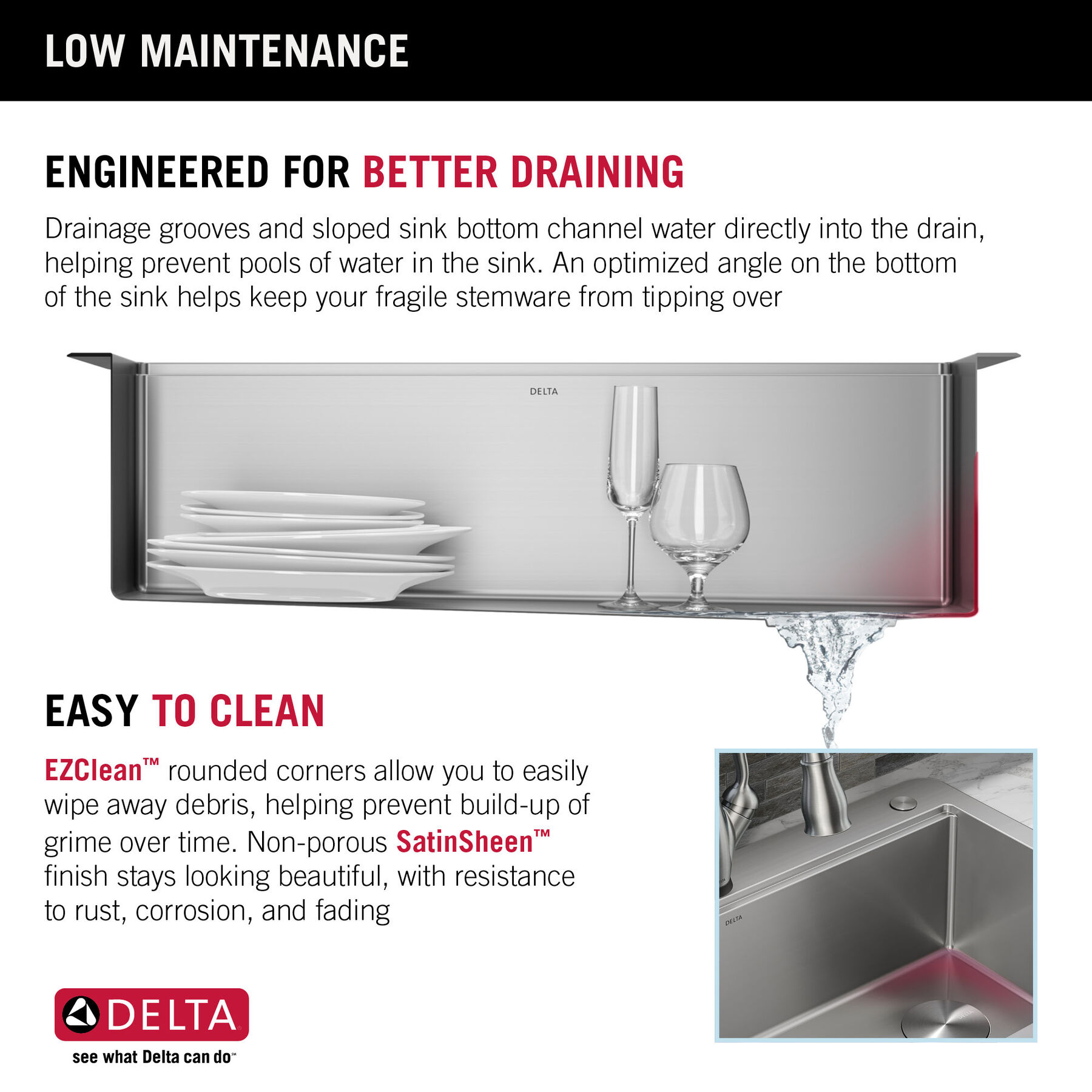 Lavabo de cocina tipo estación de trabajo con un receptáculo de acero inoxidable de 30" de montaje superior encastrado, con reborde WorkFlow™ y accesorios, imagen 8