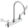 Two Handle 8 In Cast Deck-Mount Faucet